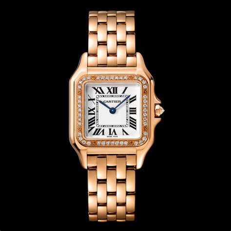 solid gold cartier watch|cartier rose gold watch.